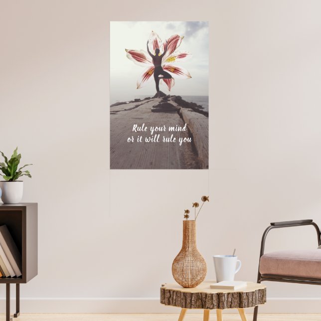 Yoga Meditation Quote Poster (Living Room 3)