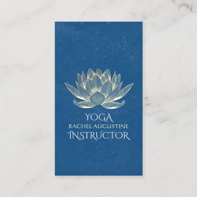 Yoga Meditation Reiki Instructor Appointment Lotus Card (Front)