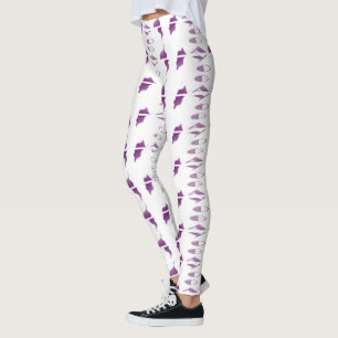 Yoga meditation relaxation pale purple white yoga leggings