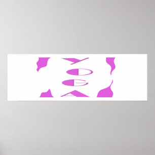 Yoga meditation relaxation pale purple white yoga poster