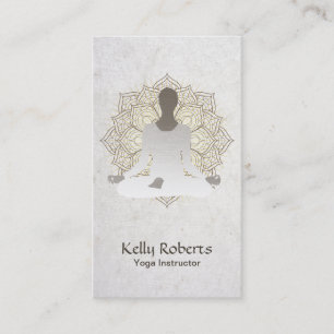 Yoga & Meditation Teacher Lotus Mandala Wellness Business Card