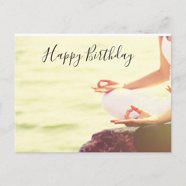 Yoga Meditation the index finger Birthday Card (Front)