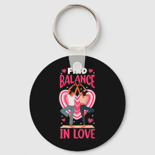 Yoga Meditation Valentines Day Find Lance In Love Key Ring