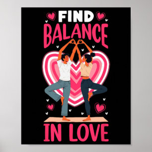 Yoga Meditation Valentines Day Find Lance In Love Poster