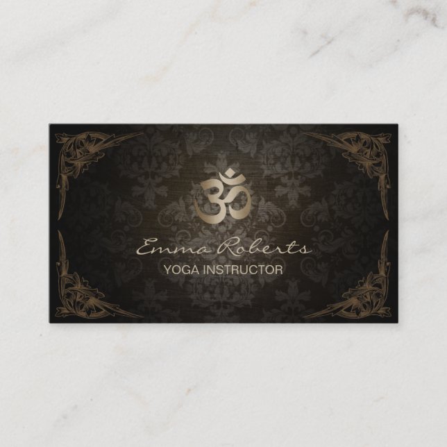 Yoga & Meditation Vintage Damask Loyalty Punch (Front)