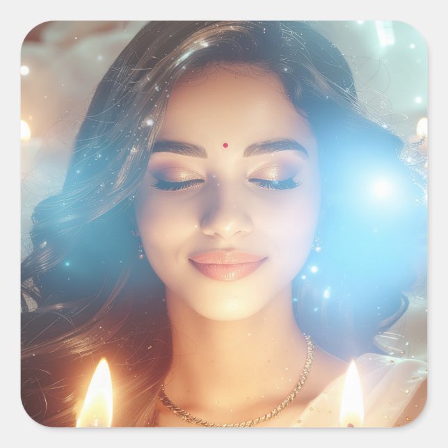 YOGA - MEDITATION - WELLNESS - CARPE DIEM SQUARE STICKER (Front)