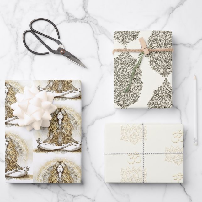 Yoga Meditation Wrapping Paper (Front)