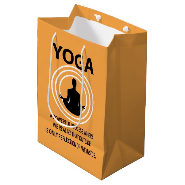 Yoga Meditation Yoga Medium Gift Bag (Front Angled)