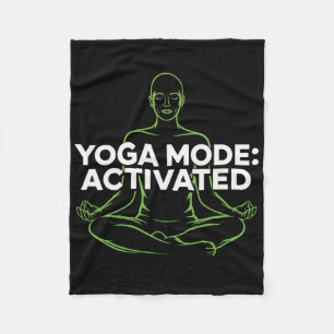 Yoga Mode Activated Mindful Fitness Meditation Art Fleece Blanket