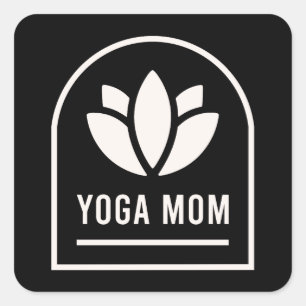 Yoga mom yogi mothers group class square sticker