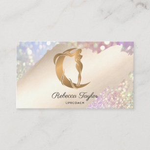 yoga moon celestial mystic feminine goddess business card