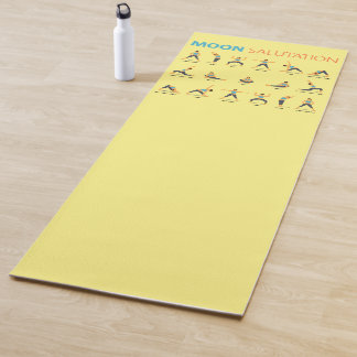 Yoga Moon Salutation Poses With Names Pale Yellow Yoga Mat