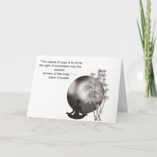 Yoga motivational quote card