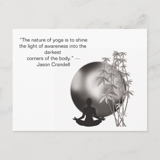 Yoga motivational quotes postcard (Front)