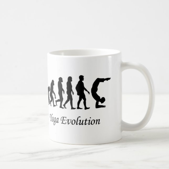 Yoga mug "Yoga Evolution" humour (Right)