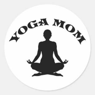 Yoga Mum Classic Round Sticker