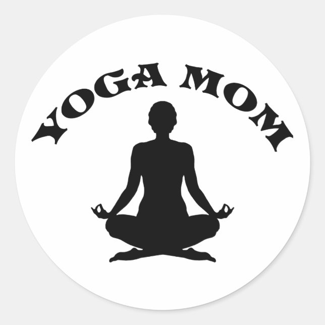 Yoga Mum Classic Round Sticker (Front)