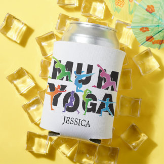 Yoga Mum Meditation Hobby Cute Mum Can Cooler