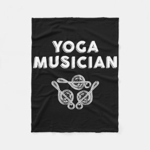 Yoga Musician Treble Clef Zen Music Theory Perform Fleece Blanket