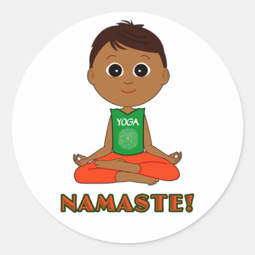 Image of Yoga Namaste Classic Round Sticker