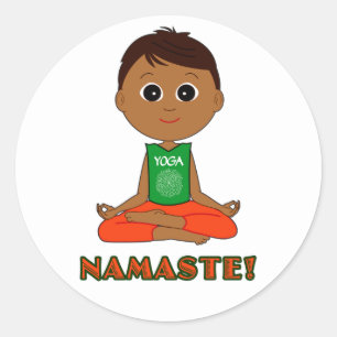 Yoga Namaste Classic Round Sticker