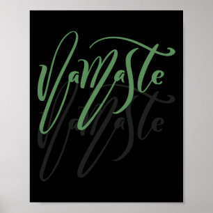 Yoga, Namaste, Fancy Cursive Poster