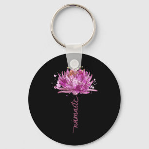 Yoga Namaste Lotus Flower Yoga Water-lily Yoga Sma Key Ring