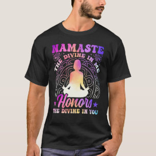 Yoga Namaste the Divine in Me Spiritual Yoga Medit T-Shirt
