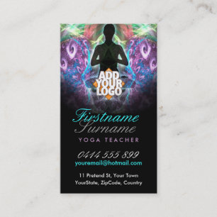 Yoga New Age Teacher School  w/ Logo Business Card