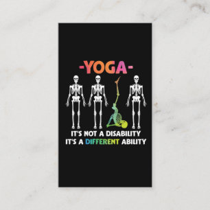 Yoga Not Disability Different Ability Skeleton Business Card