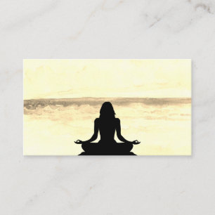 *~* Yoga Ocean Beach Mindfulness Meditation Sea Business Card
