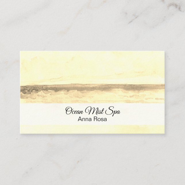 *~*  Yoga Ocean Mindfulness Meditation Sea Turtle Business Card (Front)