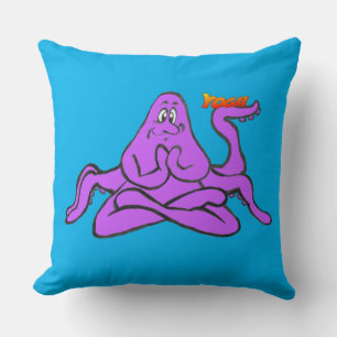 Yoga Octopus Namaste Cust. Throw Pillow