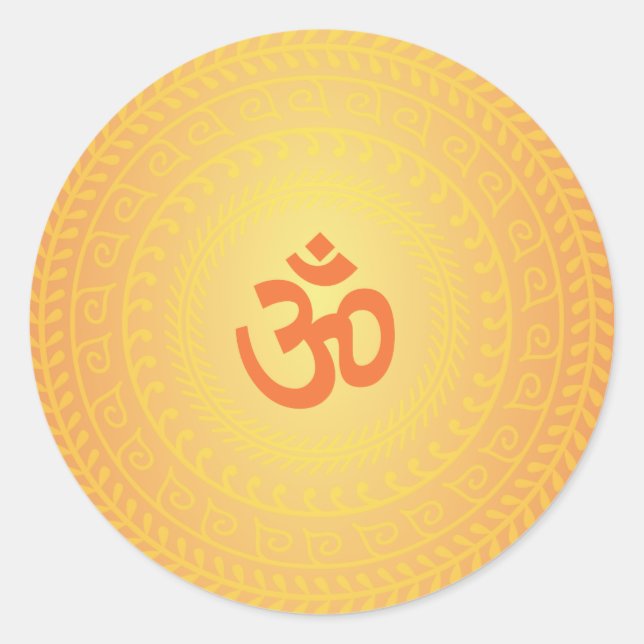Yoga Om Buddhist Mandela sticker (Front)