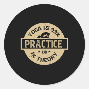 Yoga, Om, Fear, Workout, Meditation, Teacher, Classic Round Sticker