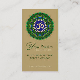 Yoga Om Organic New Age Business Cards