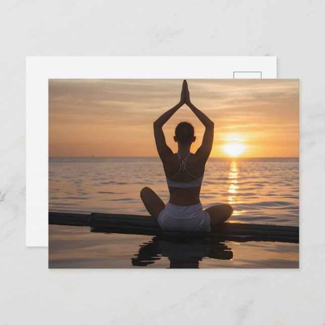 Yoga on the beach postcard (Front/Back)