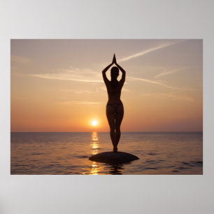 Yoga on the beach poster