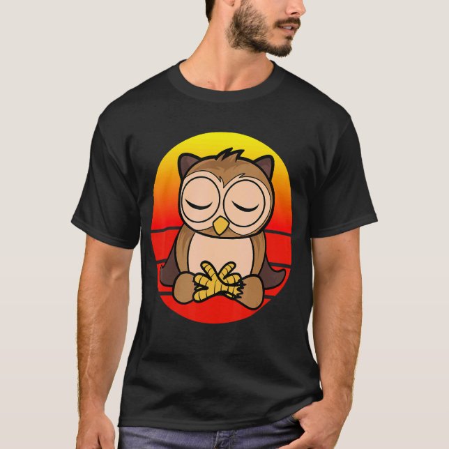 Yoga Owl  Meditation Yoga For Children And Parents T-Shirt (Front)