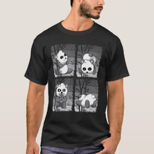 Yoga Panda Chinese Bamboo Eating Animals Gym 6 T-Shirt