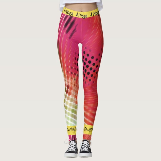 Yoga Pants | Abstract | Colourful (Front)
