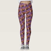 Yoga Pants Chocolate Sprinkle Doughnut Pattern