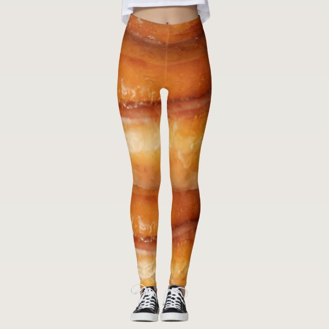 Yoga Pants Giant Cinnamon Roll Stretch Leggings (Front)