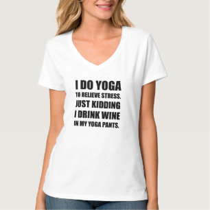 Yoga Pants Wine T-Shirt