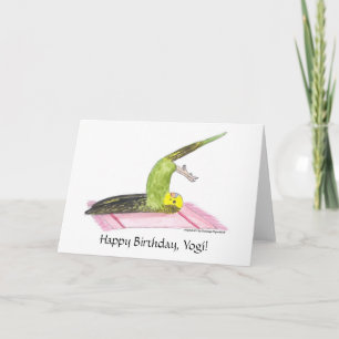 Yoga Parakeet Plough pose Card