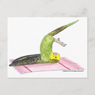 Yoga Parakeet Plough pose Postcard