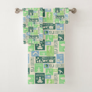 Yoga Pattern towel set