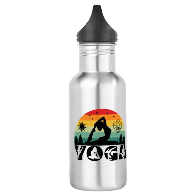 Yoga - Peace, Love & Light   532 Ml Water Bottle (Left)