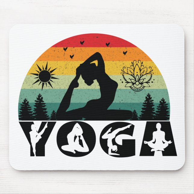 Yoga - Peace, Love & Light  Mouse Mat (Front)