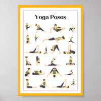 Yoga Pick a Pose Brain Break Poster (Yellow)